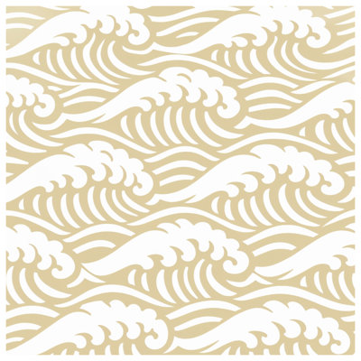 Beige Ocean Waves Comforter