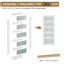 80" Primed 5-Lite Frosted Glass Solid Wood Slab Door Without Hardware Kit-109739707