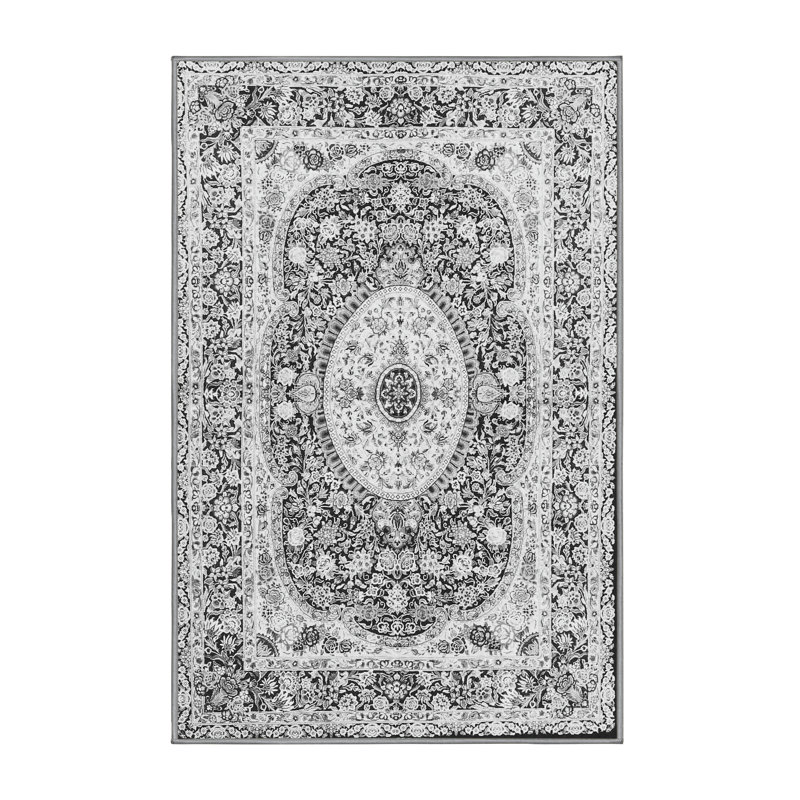 Tapis gris traditionnel Traditional 4803, Rectangle 2 pi x 3 pi