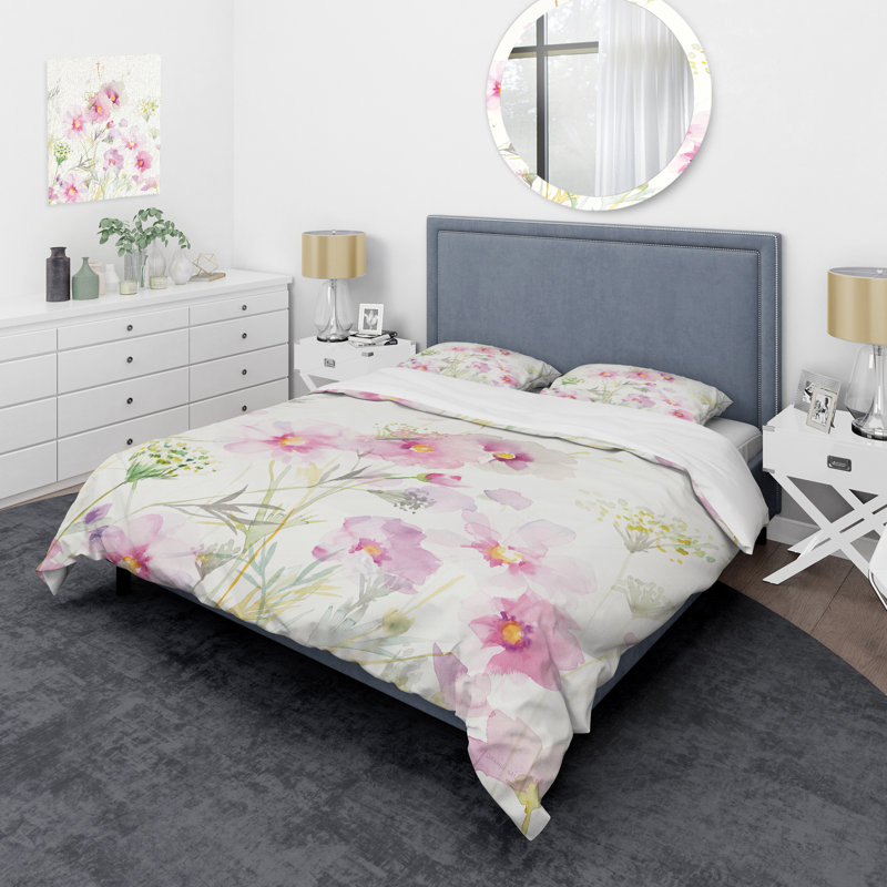 Ensemble de housse de couette shabby fleur iv shabby, Housse de couette très grand + 2 taies décoratives