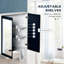 Armoire à pharmacie avec miroir Kleankin, armoire de salle de bain murale avec miroir 27 po x 30 po, armoire de salle de bain murale avec rangement, portes doubles et 2 tablettes réglables, blanc