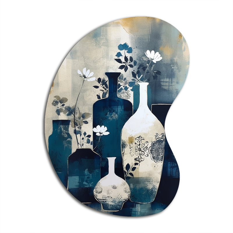 Avis - décoration murale asymétrique en métal Boho Pottery, forme irrégulière traditionnelle, H 39 po x l 28 po