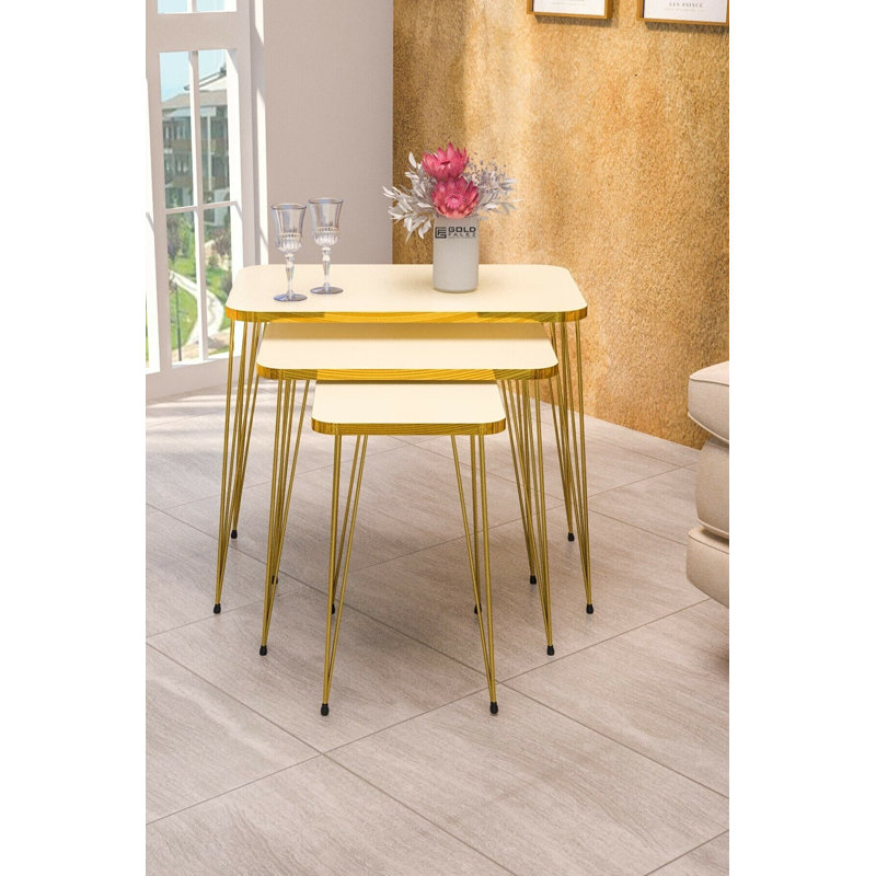 Perine 24cm Console Table, Cream White