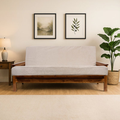 Matelas de futon double avec infusion de mousse à mémoire de forme, fermeture à glissière robuste, housse amovible, confortable pour s'asseoir et dormir dans un appartement