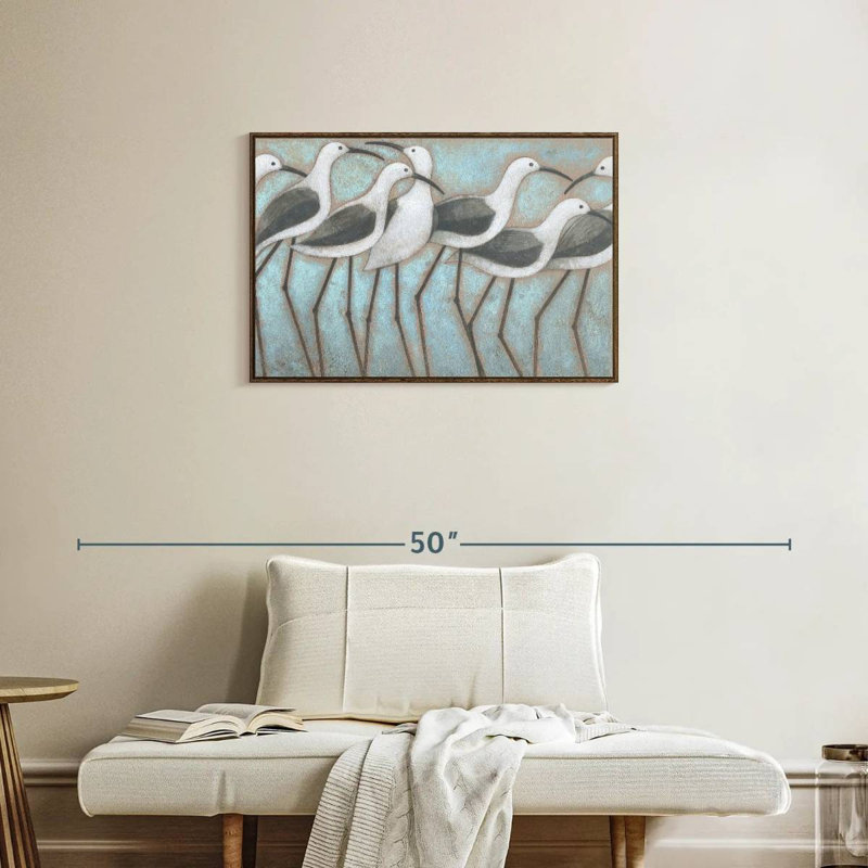 Défilé côtier, Cadre flottant en noyer, 31 po x 21 po