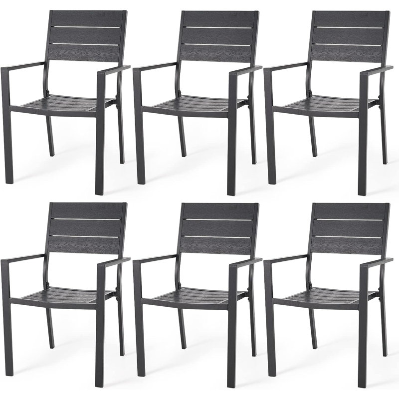 Jamonie Premium All-Weather Wicker Outdoor Stacking Dining Armchair