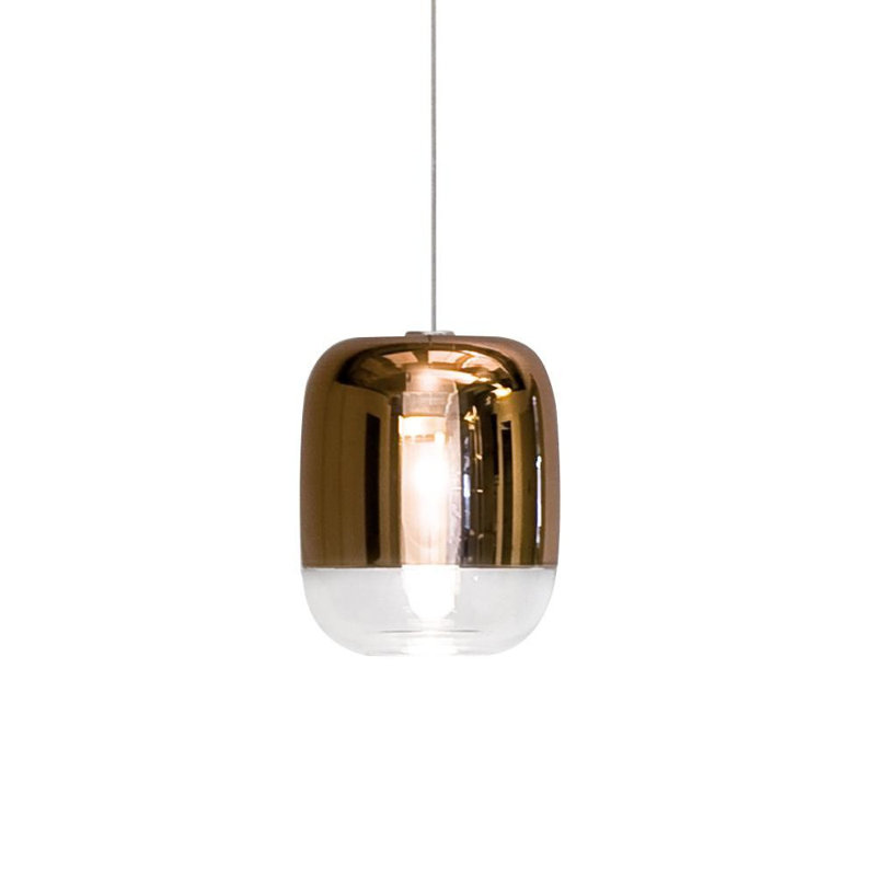 Gong 1 - Light Chrome Single Pendant, Copper, 318cm H x 13.5cm W x 13.5cm D