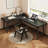 Black Rectangular Solid Wood desks-108218824-108218825