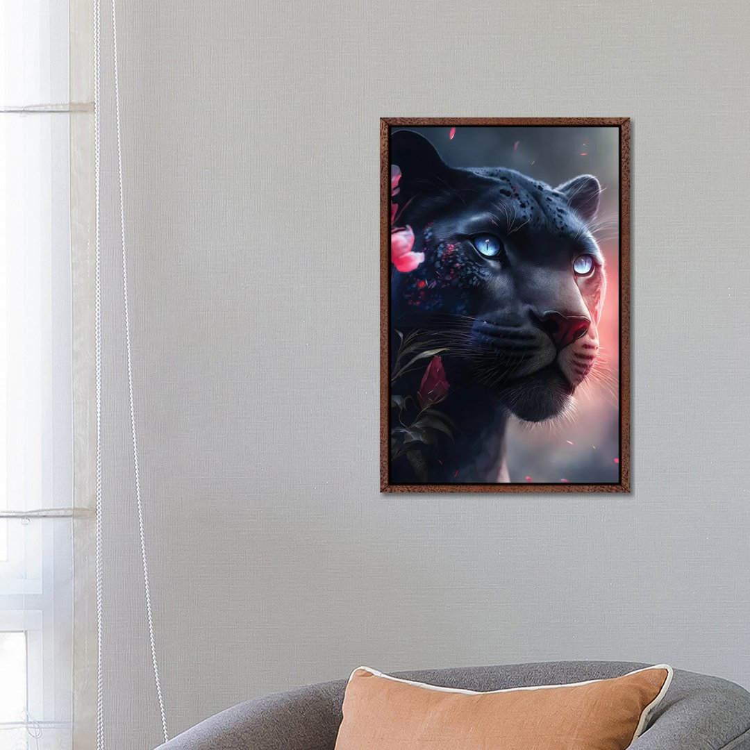 Der rosafarbene schwarze Panther von Zenja Gammer - Galerie-verpackte Leinwand Giclée auf Leinwand