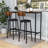 3-Piece Dining Table Set, Rustic Rectangular Table with Upholstered Chairs and Adjustable Foot Pads-461791805-461791802