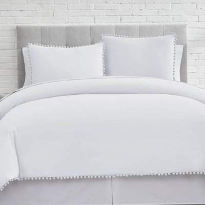 Pom Pom Oversized Microfiber Duvet Cover Set by Southshore Fine Linens