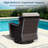5-Person Outdoor Patio Conversation Seating Group Swivel Chairs With Coffee Table And Beige Cushions-172324841