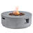Outdoor Propane Fire Pit - 38.2" Round With Faux Stone Finish, Outside Fire Pit Table With 50000 BTU, Steel Burner, Lava Rocks, Waterproof Cover,Suitable For Patio,Backyard,Poolside-937950926