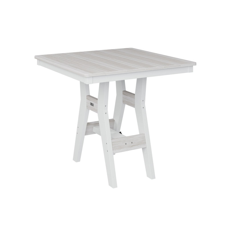 Table de bar carrée 33 po Berlin Gardens Harbor, Coquillage, H 38,87 po x l 33 po x P 33 po