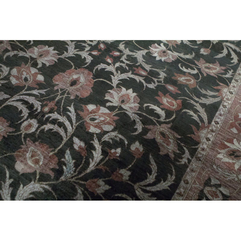 Tapis beige noué à la main de haute qualité