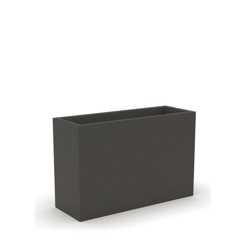 Boîte à fleurs en plastique Kenroy, H 26 po x l 39,5 po x P 14 po, Gris anthracite