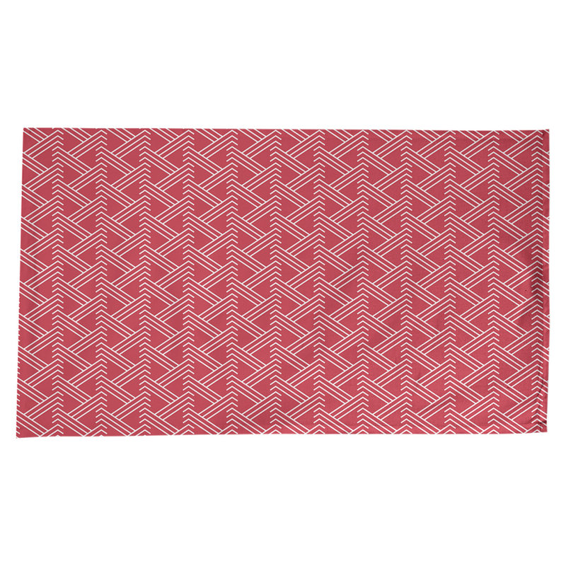 Classic Zig Zag Tablecloth, Red/White
