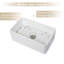 Évier de cuisine à cuve simple en céramique blanche à tablier frontal L 30 po x l 18 po