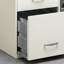 White Letter Paper Width Upright Filing Cabinet, Three Drawers + Pencil Drawer