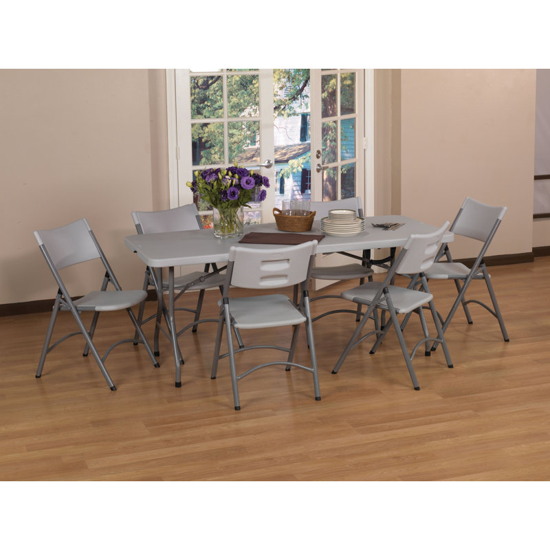 Table pliante rectangulaire en plastique Hathcock, H 29,25 po x L 30 po x P 72 po