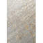 Tapis transitionnel bleu / doré en rayonne de bambou et laine-80055128