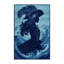 Tapis bleu moelleux moelleux et moelleux à motif de pirate Durr-1971720031