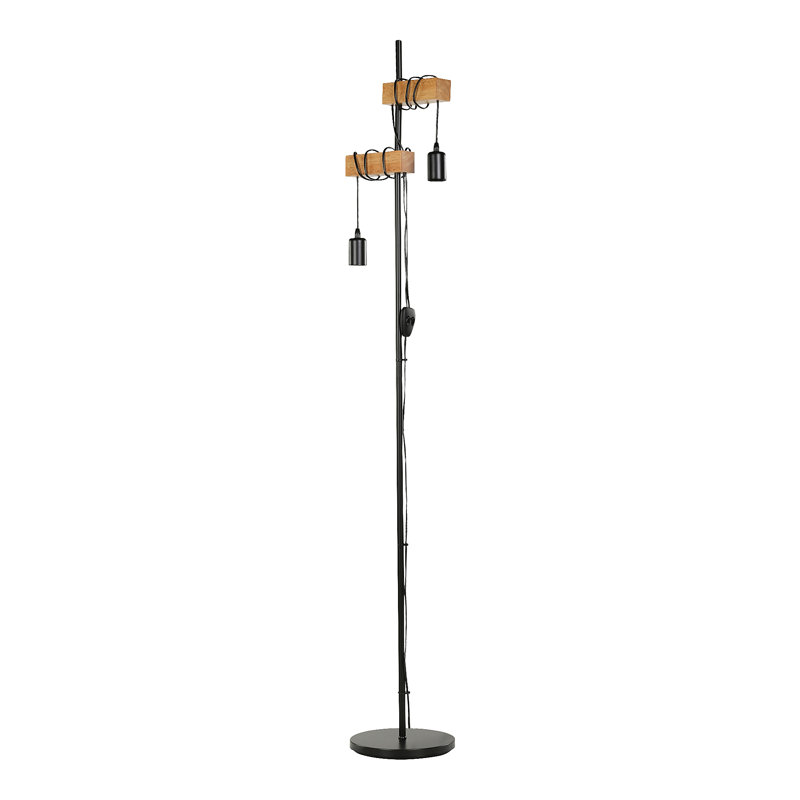 Acuff 166.5cm Tree Floor Lamp, Black
