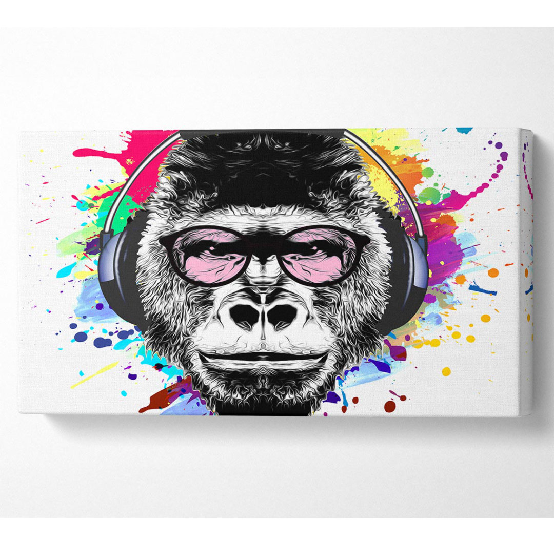 Gorilla Glasses Splatter - Kunstdrucke auf Leinwand - Wrapped Canvas