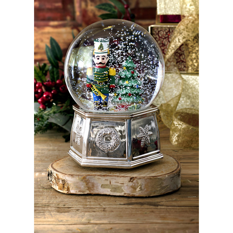 Spode Christmas Tree Nutcracker Snowglobe Music 6.5