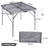 32'' x 32'' Adjustable Height Grill Table, Folding Iron Mesh Camping Stand-1649811385