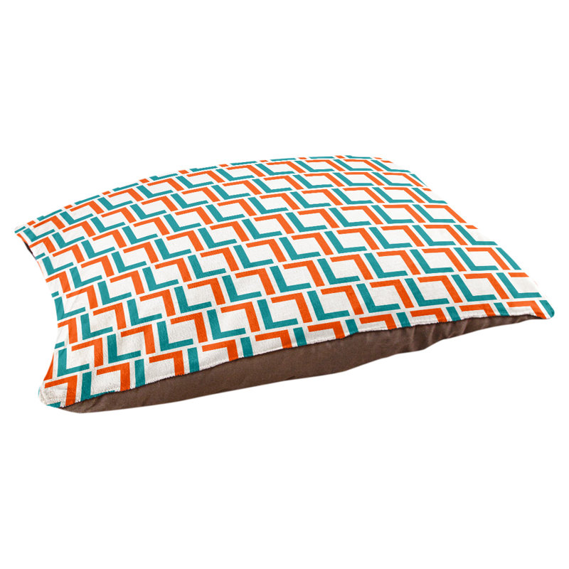 Lit pour chat Dupoint Designer, Moyen (L 42,5 po x l 32,5 po), Blanc / turquoise / orange