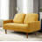 European Style Velvet Loveseat Sofa with Sleek Design-1037995329