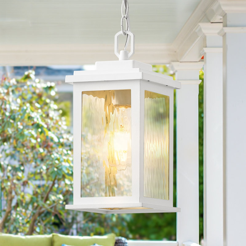 Lanterne suspendue d'extérieur réglable blanche, Blanc
