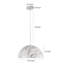 Luminaire suspendu dôme 1 lumière en marbre blanc