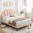Aisaiah Velvet Upholstered Platform Bed with LED Headboard and Storage-949316127-949464353