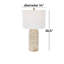 Lampe de table Cole et bois gris avec abat-jour tambour blanc