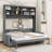 Queen Size Murphy Bed with Sofa Integration-431670219