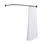 Tringle à rideau de douche d'angle en forme de L murale en aluminium antirouille Utopia Alley, 68 po x 28 po