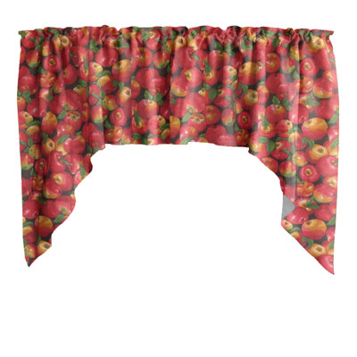 Cantonnière à motif de pommes
