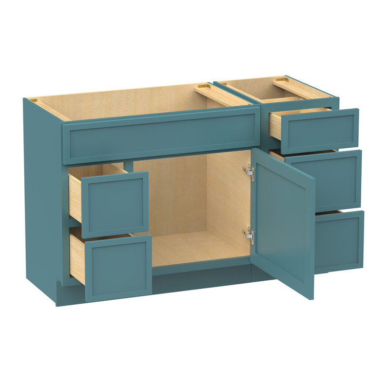 Base de meuble-lavabo simple 51 po seulement, Sarcelle