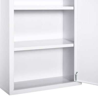Armoire à pharmacie murale en acier, verrouillable avec 2 clés