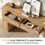 Console Diyanna 55,12 po avec 2 tiroirs et lumière DEL-2096979471
