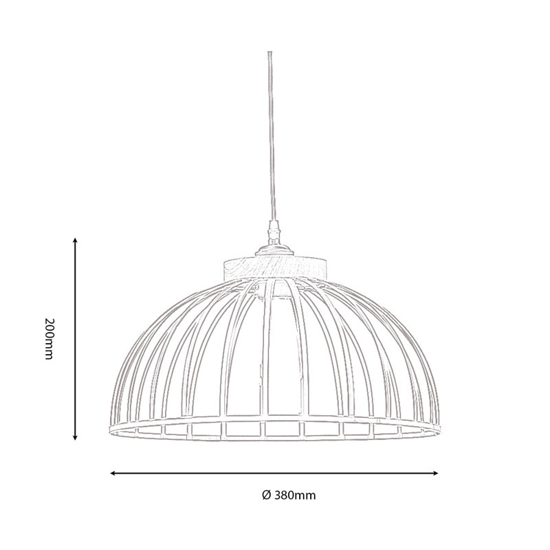 20 cm H Cylinder Pendant Shade ( Hook & Loop Fastener ) in Black