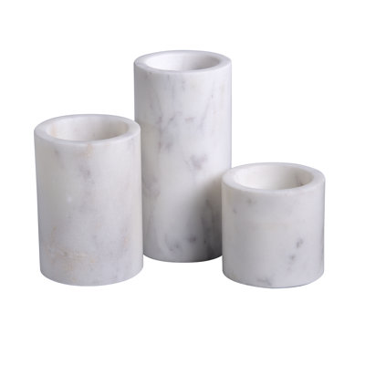 Porte-bougies cylindriques en marbre