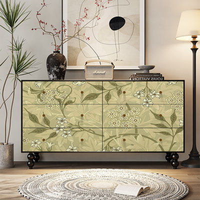 French-style simple six-drawer entrance cabinet