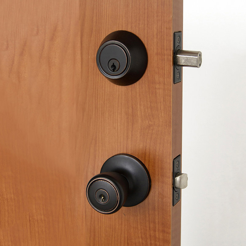 Complete Terrace Entry Knob Set with Deadbolt, Oil Rubbed Bronze