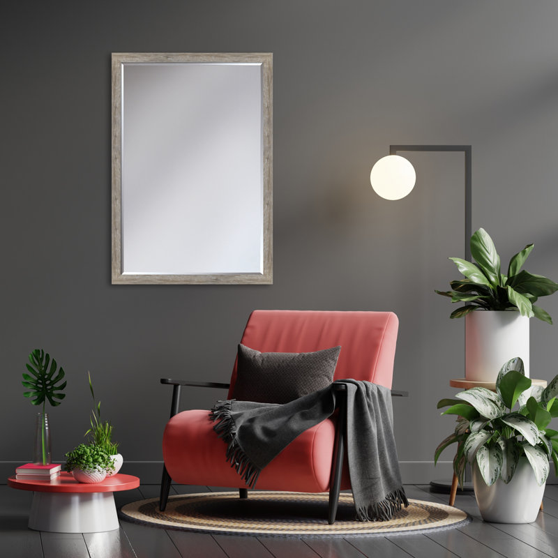 Mcgean Wood Rectangle Wall Mirror