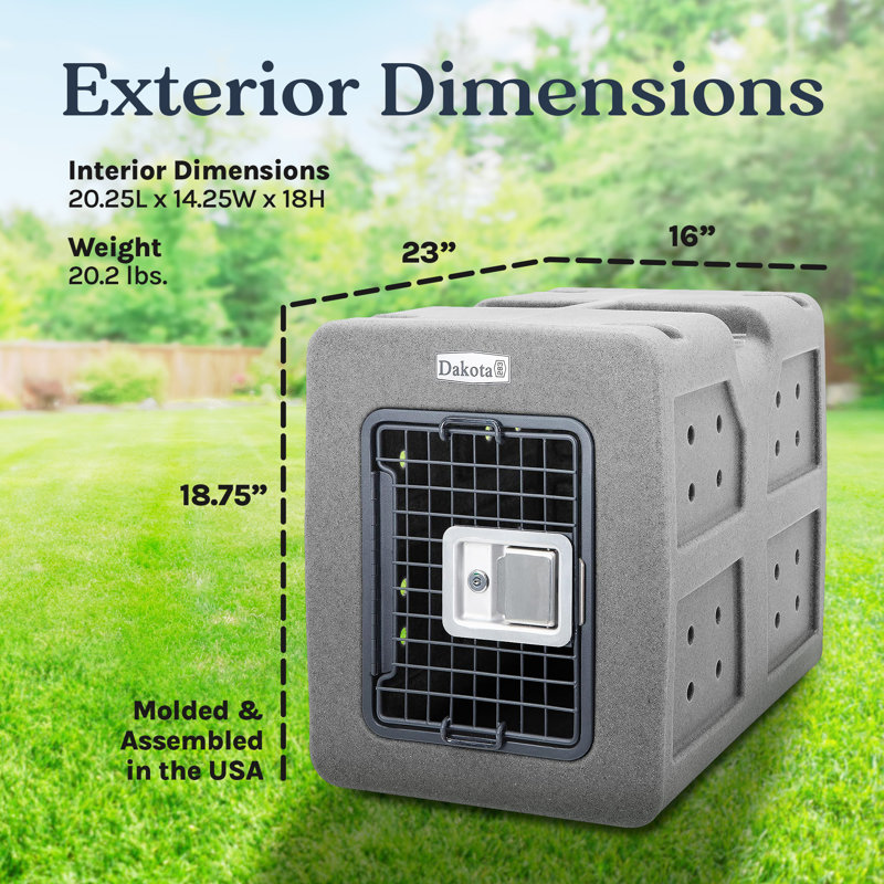 G3 SMALL Plastic Pet Crate with 1 Door, Dark Gray