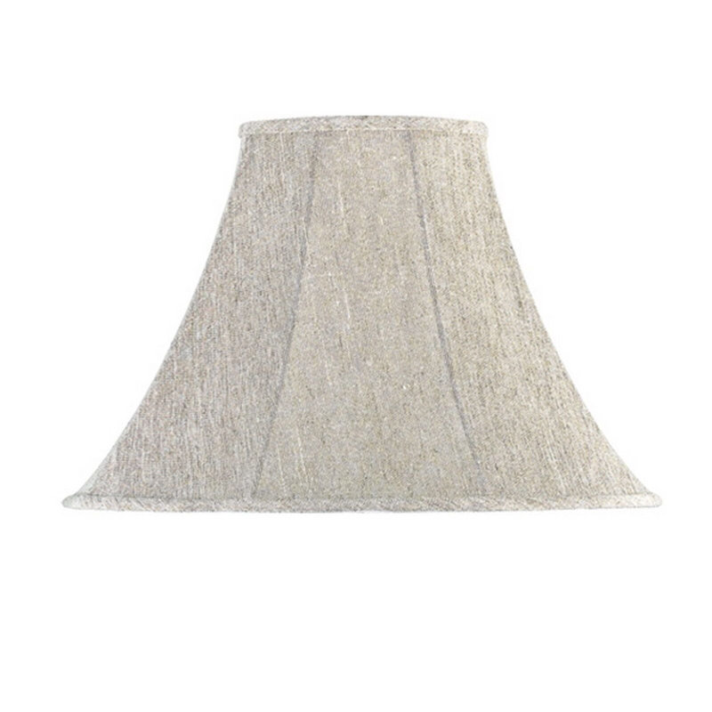Abat-jour en lin naturel, forme cloche, fixation araignée, beige, 43 cm (L) x 43 cm (l) x 30 cm (H)