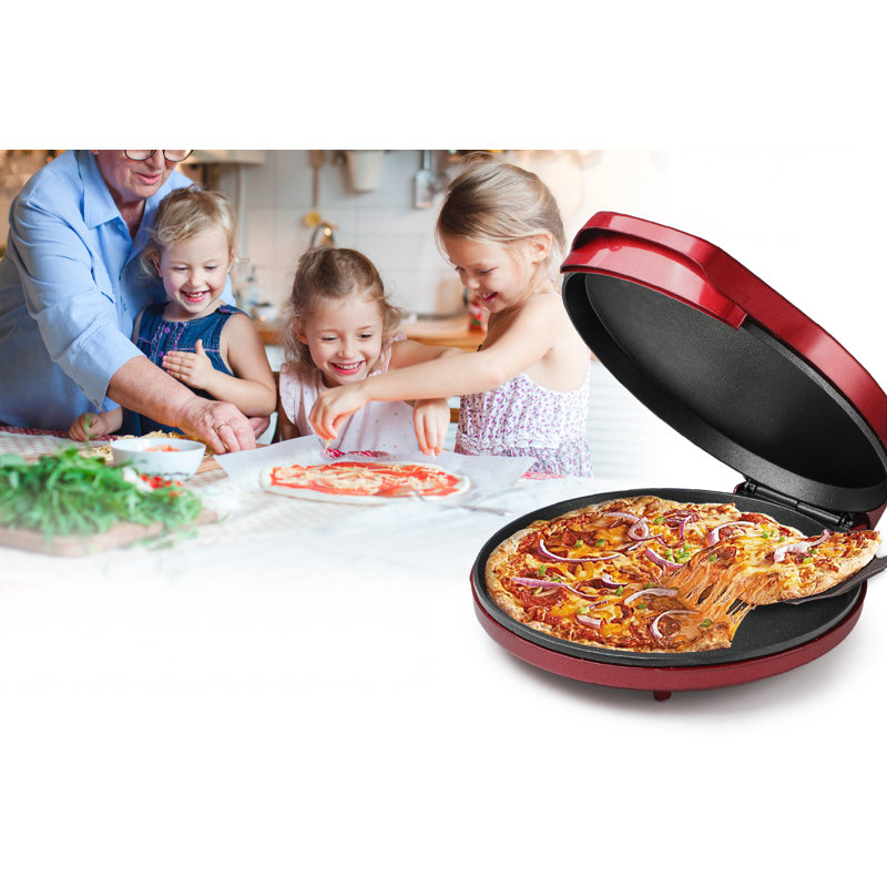 Midnight Blue Electric Countertop Pizza Oven with Nonstick Plates